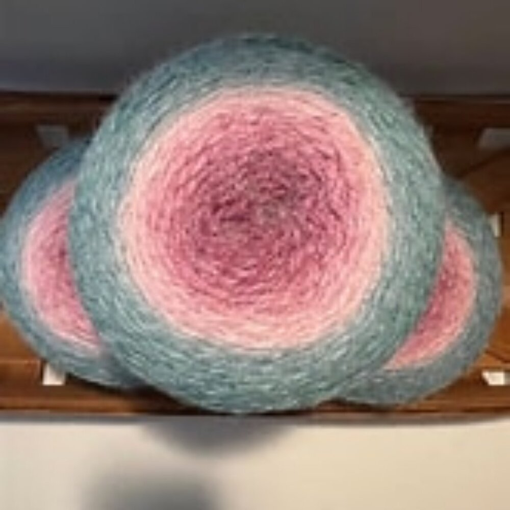 Caron Colorama Halo Perfect Phasing Yarn - "3 Cake Lot" Blue Raspberry
